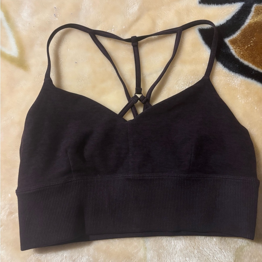 ALO Yoga Dark Purple Sports Bra
